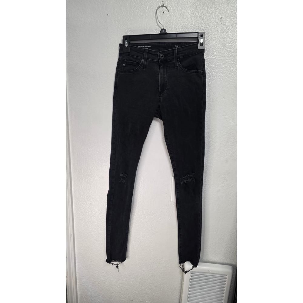 KUT from the Kloth Kelsey Ankle Flare Jeans Womens 6 Black Excellent